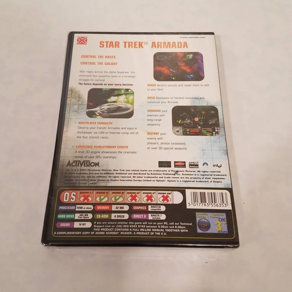 Xplosiv Star Trek Armada PC CD-ROM Game Activision - Brand New & Sealed